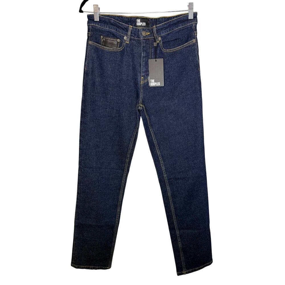 The Kooples Parisian Lambskin Leather Pocket Skull Rivet Jeans Size 28 NWT